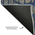 thumbnail image 7 of HomeRoots 677937 8 x 10 ft. Navy Blue, Gray & Taupe Abstract Geometric Washable Machine Made Rectangle Area Rug with UV Protection, 7 of 7