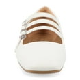 thumbnail image 6 of Journee Womens Darlin Multi Strap Square Toe Dress Flats, Widths Available, 6 of 9