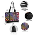 thumbnail image 2 of FORMRS Canvas Laptop Tote Bag for Women with 15.6" Computer Compartments Shoulder Handbag, Colorful Wavy Plaid, 2 of 7