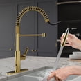 thumbnail image 3 of ANZZI Kitchen Faucet with Motion Sensor, Ola Hands-Free Touchless Pull-Down Sprayer in Brushed Gold, 3 of 9