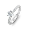 thumbnail image 3 of Certified 1.00 Carat TW Round Natural Diamond Engagement Rings in 14k White Gold, 3 of 5