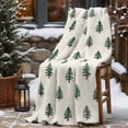 thumbnail image 7 of Christmas Tree Print Throw Blanket, Soft Cozy Warm Lightweight Blanket for Sofa Couch Bed, Farmhouse Winter Home Decor Holiday Gift, 7 of 7