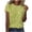 Yellow, variant on Staron Spring Tops for Women Casual Short Sleeve Crew Neck Shiny Print Blouse Fashion Party Vacation Relaxed Basic Tee, Yellow XL