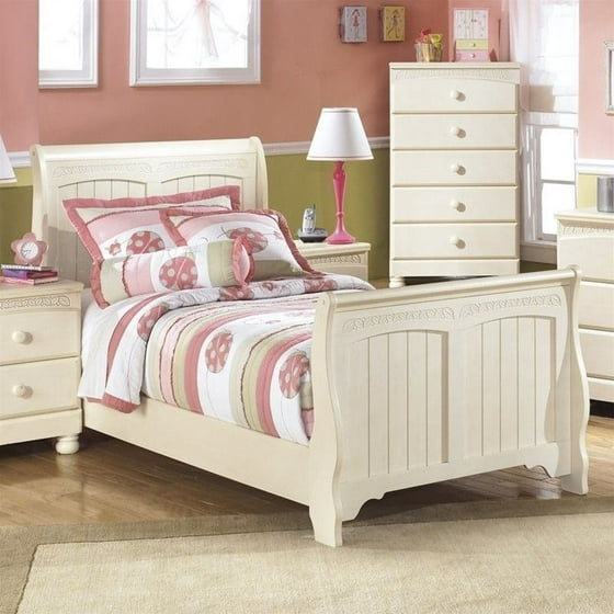 Ashley Cottage Retreat Wood Twin Sleigh Bed In Cream Com Departments