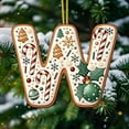 thumbnail image 3 of Lilixerw 26 Letters Christmas Ornaments,with Xmas Ball Candy Pattern,2D Acrylic Hanging Pendant Decor for Tree,DIY Personalized Name Decoration,Festive Home Wall Fireplace Decor,3.1 inch,W, 3 of 5