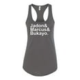 thumbnail image 2 of Wild Bobby, Jadon & Marcus & Bukayo, Sports, Women Racerback Tank Top, Dark Grey, Medium, 2 of 5