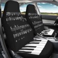 thumbnail image 4 of Xoenoiee Piano Music Notes Print 2 Pcs Front Car Seat Cover Vehicle Seat Protector Covers, Auto Interior Accessories, Universal Fit, for SUV Sedan Van, 4 of 6