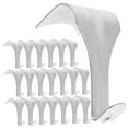 thumbnail image 5 of QIFULL 20Pcs Plated Silver Picture Rail Hooks Zinc Alloy S Shaped Rail Hanging Hooks for Home Gallery and Exhibition Use, 5 of 8