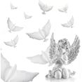 thumbnail image 4 of Memorial Balloons For Release Biodegradable Funeral Remembrance Angel Balloons Happy Heavenly Birthday White 12 Pack-QJWL, 4 of 5