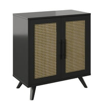 Twin Star Home Accent Cabinet in Black