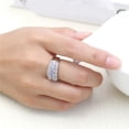 thumbnail image 6 of CILENON Wedding Ring Womens Vintage Beautiful Diamond Silver Engagement Wedding Band Ring Rose Gold Rings for Women Gold Ring Gold Filled Ring(Silver,6), 6 of 6