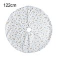 thumbnail image 1 of Falda de árbol de Navidad debajo de la alfombra de pie de árbol Manta blanca de plumas para decoración de fiestas, dorado, 122cm sidaley HA008201-02, 1 of 7