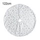 thumbnail image 1 of Falda de árbol de Navidad debajo de la alfombra de pie de árbol Manta blanca de plumas para decoración de fiestas, dorado, 122cm Advancent HA008201-02, 1 of 7