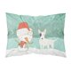 thumbnail image 1 of Caroline'S Treasures Funda De Almohada Estándar De Tela Navideña Con Diseño De Muñeco De Nieve Y Manchas Blancas De Bull Terrier, 1 of 1