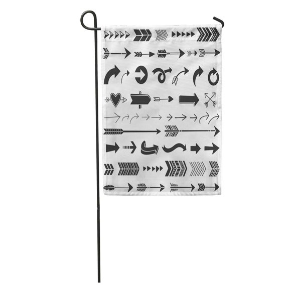 POGLIP Hipster Graphic Arrows Chevron Straight Line Cute Doodle Archery Drawn Garden Flag Decorative Flag House Banner 12x18 inch