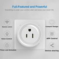thumbnail image 2 of FrostHike Smart Plug.WiFi Smart Socket Compatible with Alexa and Google Home for Voice Control. Mini WiFi Outlet Socket Remote Control with Timer Function. No Hub Required. RoHS FCC Listed (2 Pack), 2 of 5