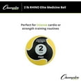 thumbnail image 3 of Champion Sports Rhino Elite Medicine Ball (2 pounds), Yellow, 3 of 5