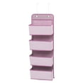 thumbnail image 2 of Delta Children 4 Pocket Over The Door Hanging Organizer - 2 Pack, Easy Storage/Organization Solution - Versatile and Accessible in Any Room in the House, Pink Polka Dots, 2 of 6