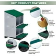 thumbnail image 4 of EuKer 2 x 2 Hole Metal Nesting Boxes for Chickens, Roll Away Nesting Boxes with Removable Tray for Backyard Coop, Green, 4 of 9