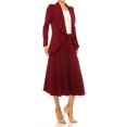 thumbnail image 4 of Women's Solid 2-Piece Set Open Front Blazer and Matching Midi Skirt, 4 of 8
