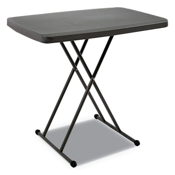 Iceberg IndestrucTable TOO 1200 Series, Personal Folding Table, Indoor/Outdoor, Commercial Grade, Charcoal, 19.5” L x 30” W x 28" H