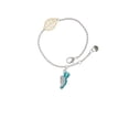 thumbnail image 2 of Delight Jewelry Silvertone Running Shoe Teal - Goldtone Leaf Delicate Bracelet, 6.25+1.75", 2 of 4