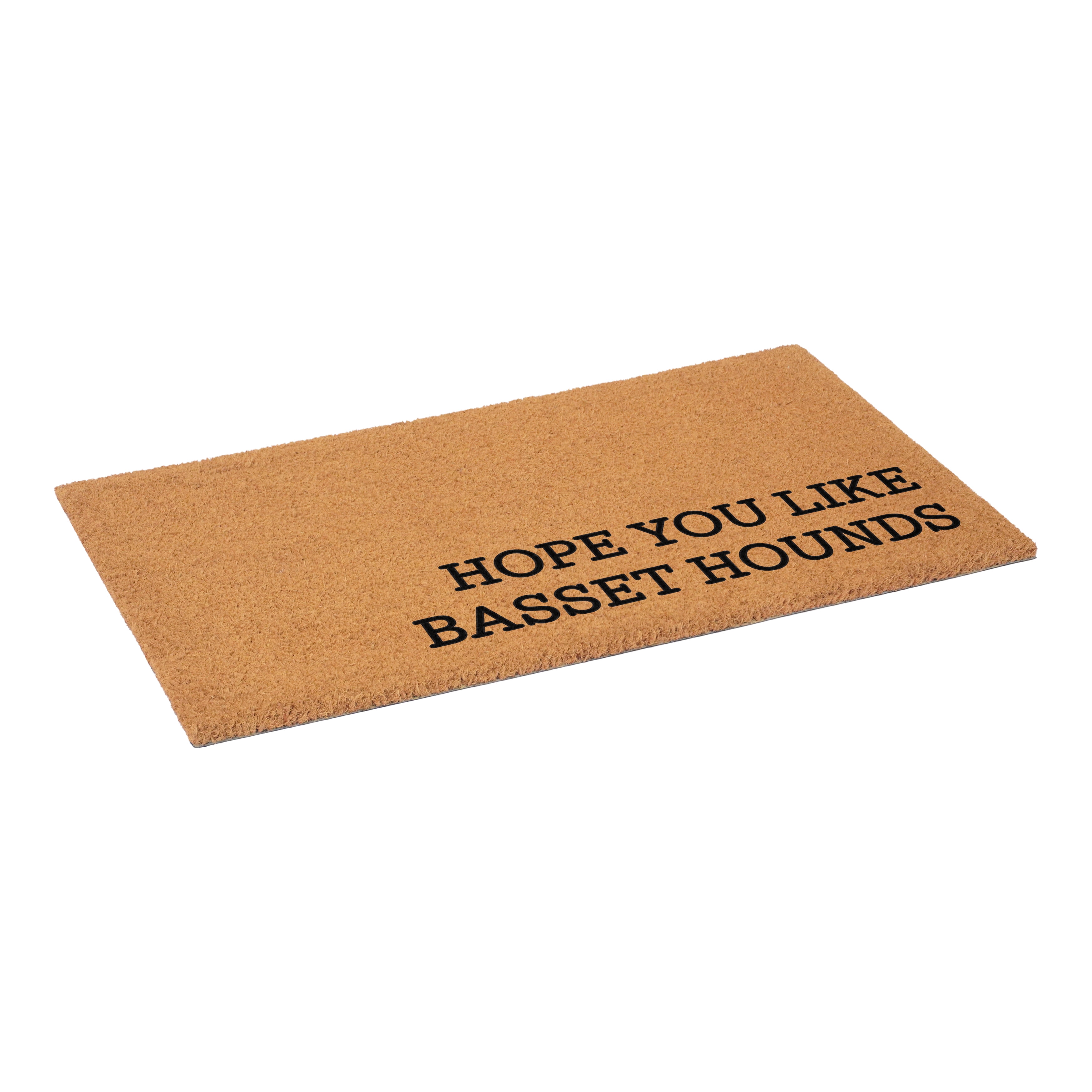 Hope You Like Basset hounds Non Slip Vinyl Backing, Front Doormat, Entryway Doormat, 24x36