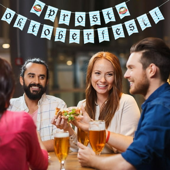 Luxshiny Oktoberfest Banner Hanging Flag Assorted Decor Made of Quality Materials