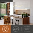 thumbnail image 3 of Edgewater 1L LED Gold Brass Contemporary Crystal Linear Chandelier Island Pendant Light Fixture, 3 of 10