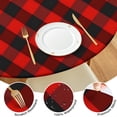 thumbnail image 4 of Red Black Checkerboard Checkered Pattern Round Fitted Tablecloth with Elastic Edge,Dining Table Cover Waterproof,Outdoor Round Tablecloth for Camping,Dining,Indoor and Outdoor, 4 of 7