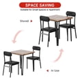 thumbnail image 3 of Mesa comedor cuadrada moderna 2 sillas tapizadas, patas metálicas, diseño compacto, color clásico, 80x80x75 cm, ideal apartamentos, desayunador, cocina o comedor, conjunto 1+2, 3 of 13