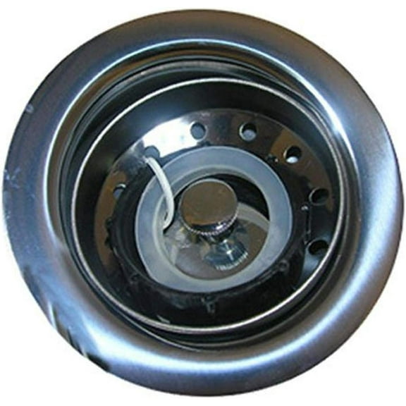 LASCO 03-1061 Chrome Plated Plastic Body Kitchen Sink Basket Strainer Assembly for 3-1/2-Inch Opening