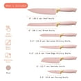 thumbnail image 3 of Beautiful 6-Piece Soft Grip Knife Set Rose with Gold Accent by Drew Barrymore, 3 of 9