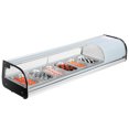 thumbnail image 1 of VEVOR Sushi Display Case Refrigerator, 2.2 Cu.ft Commercial Sushi Case, 6-Pan Countertop  Showcase with Curved Glass, LED Lighting, and Digital Temperature Control, 1 of 9