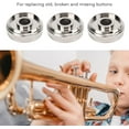 thumbnail image 2 of HELIAHOO Trumpet Bottom Valve Caps,3Pcs Trumpet Valve Cap Metal Silver Screw Piston for Trumpet Replacement Musical Instrument Accessories(#1) UA2457-3753, 2 of 9