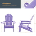 thumbnail image 4 of ACEGOSES 2Pcs Outdoor Folding Adirondack Chair Patio Plastic Fire Pit Chair for Outside, Deck and and Balcony,Purple, 4 of 8