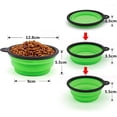 thumbnail image 2 of cuencos portátiles para perros, cuencos plegables para perros, cuencos de viaje para perros y cuencos para gatos (350 ml, azul y verde), 2 of 5