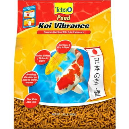 Tropican Food Sticks - TetraPond Koi Vibrance Soft Floating Pond Food Sticks, 1.43 lbs