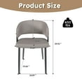 thumbnail image 4 of Set of 4 Dining Chairs, Modern PU Leather Kitchen Chairs with Metal Legs, Ergonomic Armrests, Comfortable Sponge Cushion, Sturdy Frame for Dining Room, Breakfast Nook (Grey), 4 of 10