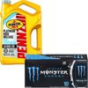 Pennzoil Platinum High Mileage 0w20 Motor Oil 5qt + Monster Energy 10PK Value Bundle