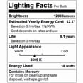 thumbnail image 3 of (case of 10) GE 16053 - F18BX/SPX35 Single Tube High Lumen Biax Compact Fluorescent Light Bulb, T5, 4 Pin (2G11) base, SPX series, 3500K Natural White CFL bulb, 3 of 3