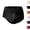 54# Black, variant on Women Mid Rise Lace Trim Underwear Wide Waist Stretch Soft Breathable Panties Daily Comfort Briefs Ginger XXL
