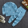 thumbnail image 2 of masbird Pajamas for Boys Girls Dinosaur Rocket Space 2-Piece PJs Long Sleeve Sets Sleepwear 6-12 Months 12-24 Months 2t 3t 4t 5t 6t 7t 8t 9t(Blue,2-3 Y), 2 of 4