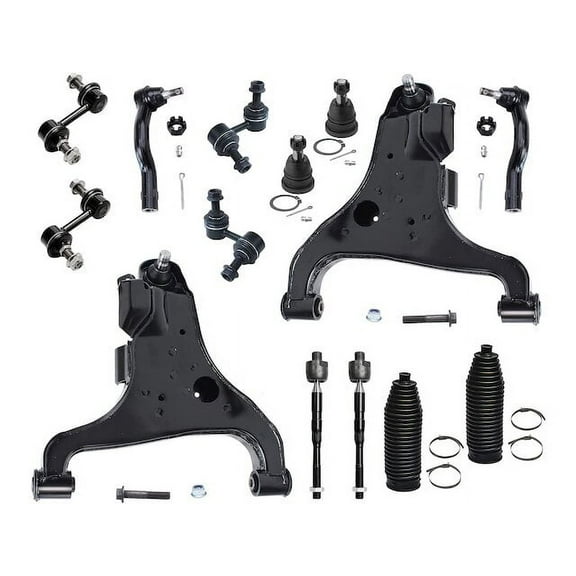 Front and Rear Control Arm Ball Joint Tie Rod and Sway Bar Link Kit - Compatible with 2005 - 2015 Nissan Armada 2006 2007 2008 2009 2010 2011 2012 2013 2014