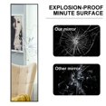 thumbnail image 6 of 48"* 13.8" Modern Black Aluminum Alloy Metal Frame Wall Mirror, Makeup Mirror, Floor Standing Large Mirror, Decorative Mirror, Suitable for Bathroom, Clothing Store, Wall-Mounted and Standing, 6 of 9