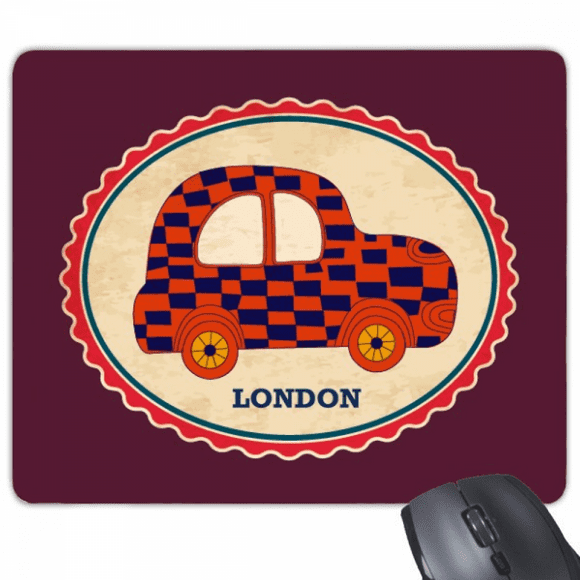 Little car UK London Stamp Britian Mouse Pad Non-Slip Rubber Mousepad Game Office