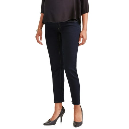 

Oh! Mamma Maternity Women s Skinny Jeans with Demi Panel and Frayed Hem (Women s & Women s Plus)