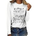 thumbnail image 2 of Babysbule Tops for Women Women Printed Long Sleeve Sweatshirt Pullover Shirts Top Blouse, 2 of 4