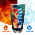 thumbnail image 6 of KLL Colorful Flower Bird Print 40oz Stainless Steel Insulated Car Cup with Spillproof Lid - Keep Your Drink Hot or Cold on the Go-Straw Three-piece Set, 6 of 8