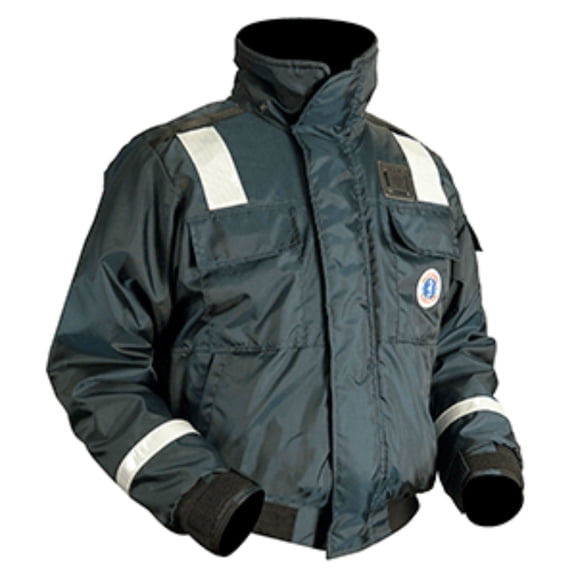 MUSTANG MJ6214T1-XL-NV Classic Bomber Jacket with SOLAS Reflective Tape - X-Large -